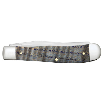 Smooth Blue Curly Oak Trapper Closed