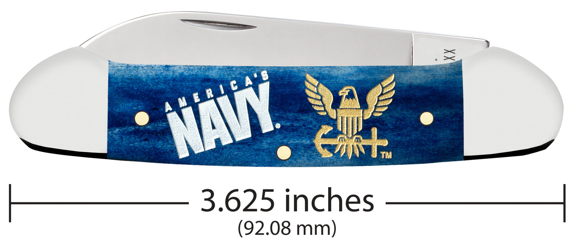 US Navy® Embellished  Smooth Navy Blue Bone Canoe Dimensions