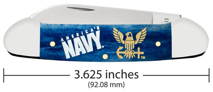 US Navy® Embellished  Smooth Navy Blue Bone Canoe Dimensions