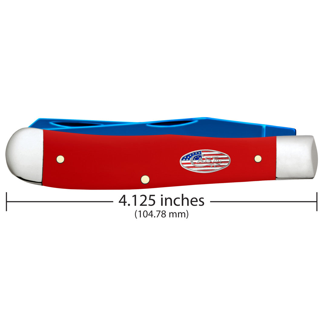 2026 USA 250 Gift Set - Smooth Red Synthetic Trapper in Cigar Box Dimensions