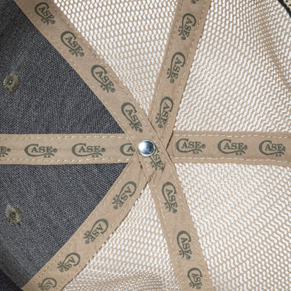 Green 6 Panel Cap - Leather Patch Inside View