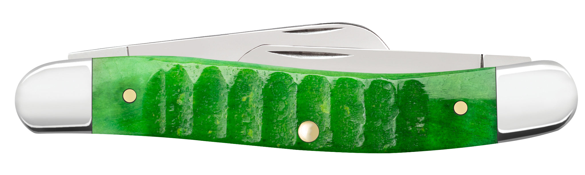 Case® | Gator Jigged Bright Green Bone Medium Stockman