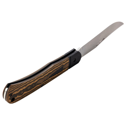 Crossroads™ Luna Richlite® w/Black G-10 XR Texas Trapper Open at an Angle