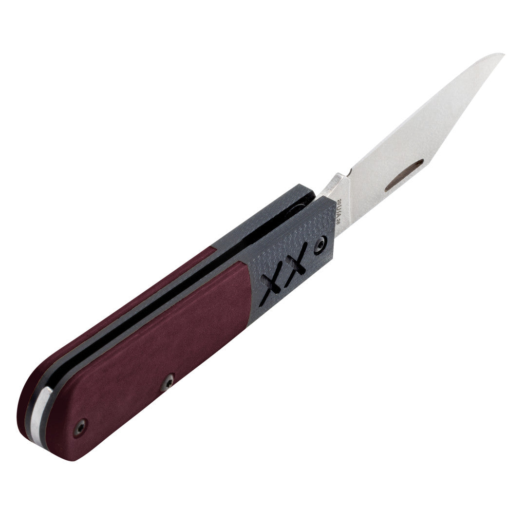 Crossroads™ Redstone Richlite® w/Black G-10 XR Barlow Open at an Angle