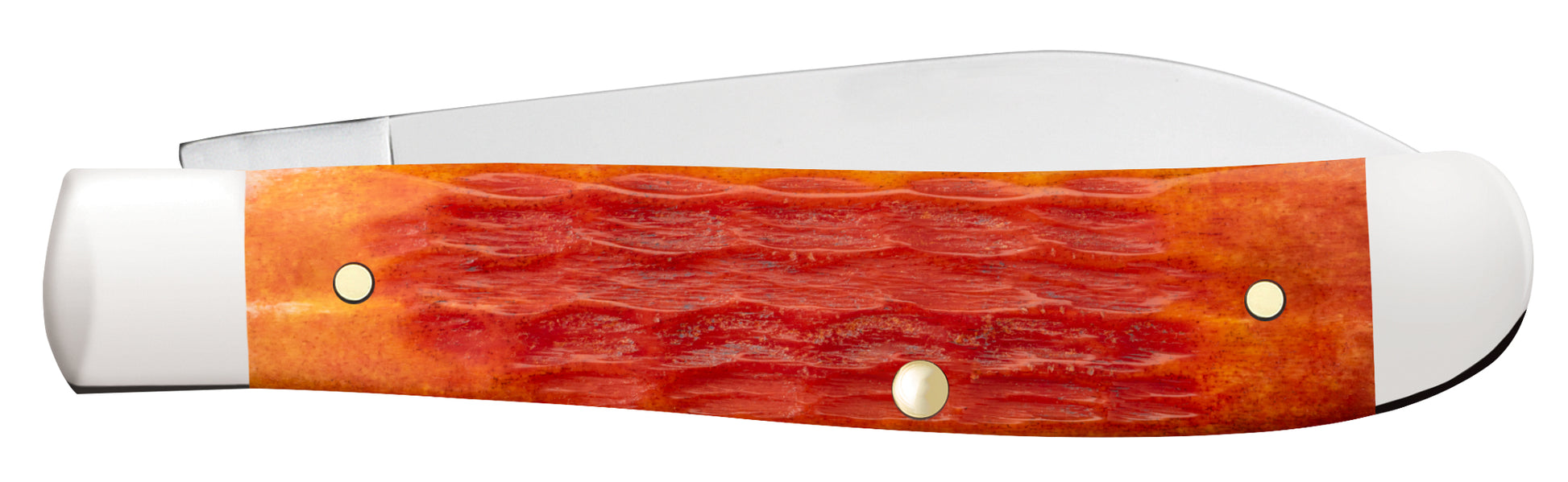 Crandall Jigged Tequila Sunrise Bone Mini Trapper Closed