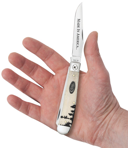 Smooth Natural Bone Trapper 2025 Veterans Gift Set in Hand