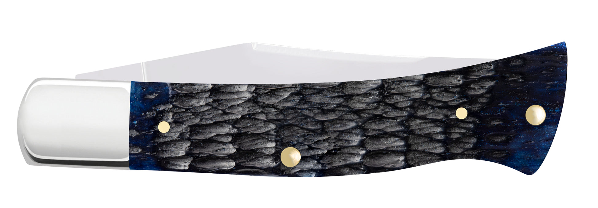Navy Blue Bone - Rogers Jigged Case Axe Handle® (BR61135 SS) Closed