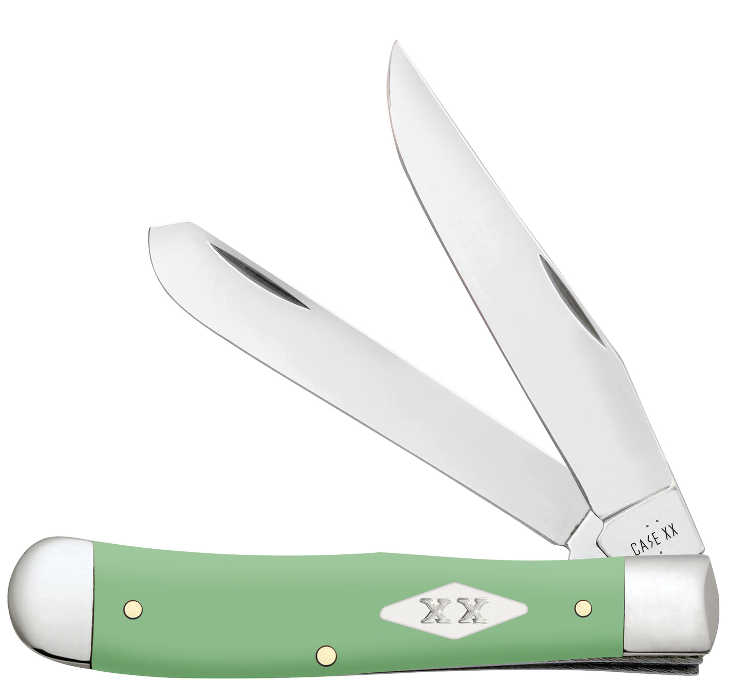 Smooth Mint Green Synthetic Trapper Front View