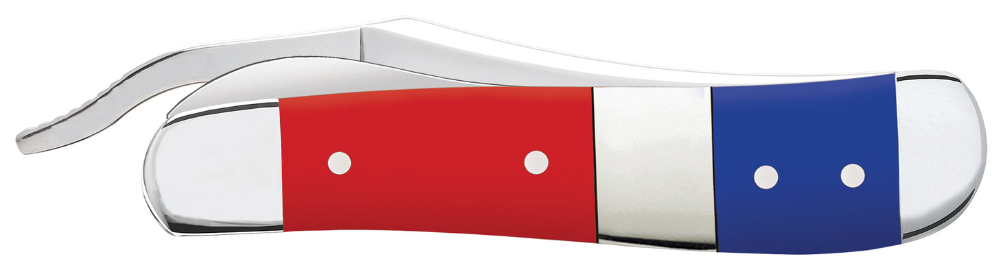 Scouting America Embellished Smooth Blue / Red Synthetic Center Bolstered RussLock® Closed