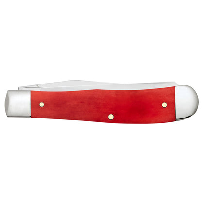Grandpa - Smooth Dark Red Bone Trapper w/Tin Closed