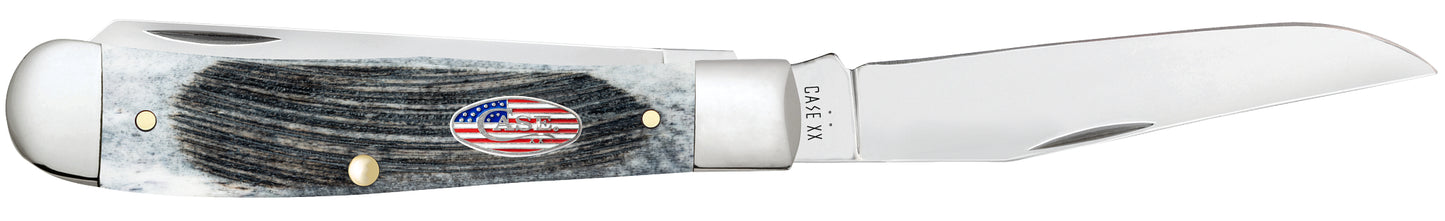 Sawcut Jigged Gray Bone Trapper Open