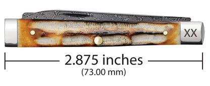 Deep Canyon Jigged Burnt Natural Bone Raindrop Damascus Baby Doc Dimensions