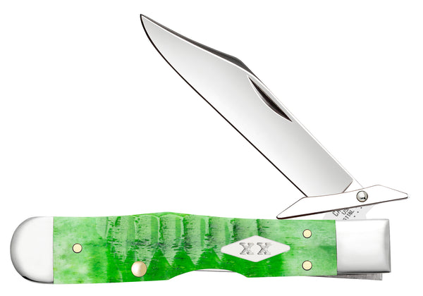 GOOD GRIEF/グッド グリーフ　GOOD BITE MINI CASE Case® | Gator Jigged Bright Green Bone Cheetah® Cub – caseknives.com