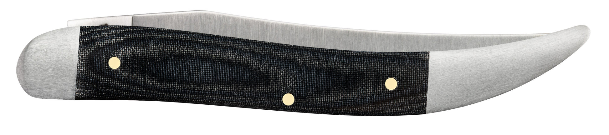 Smooth Black Micarta® Medium Texas Toothpick Knife Closed