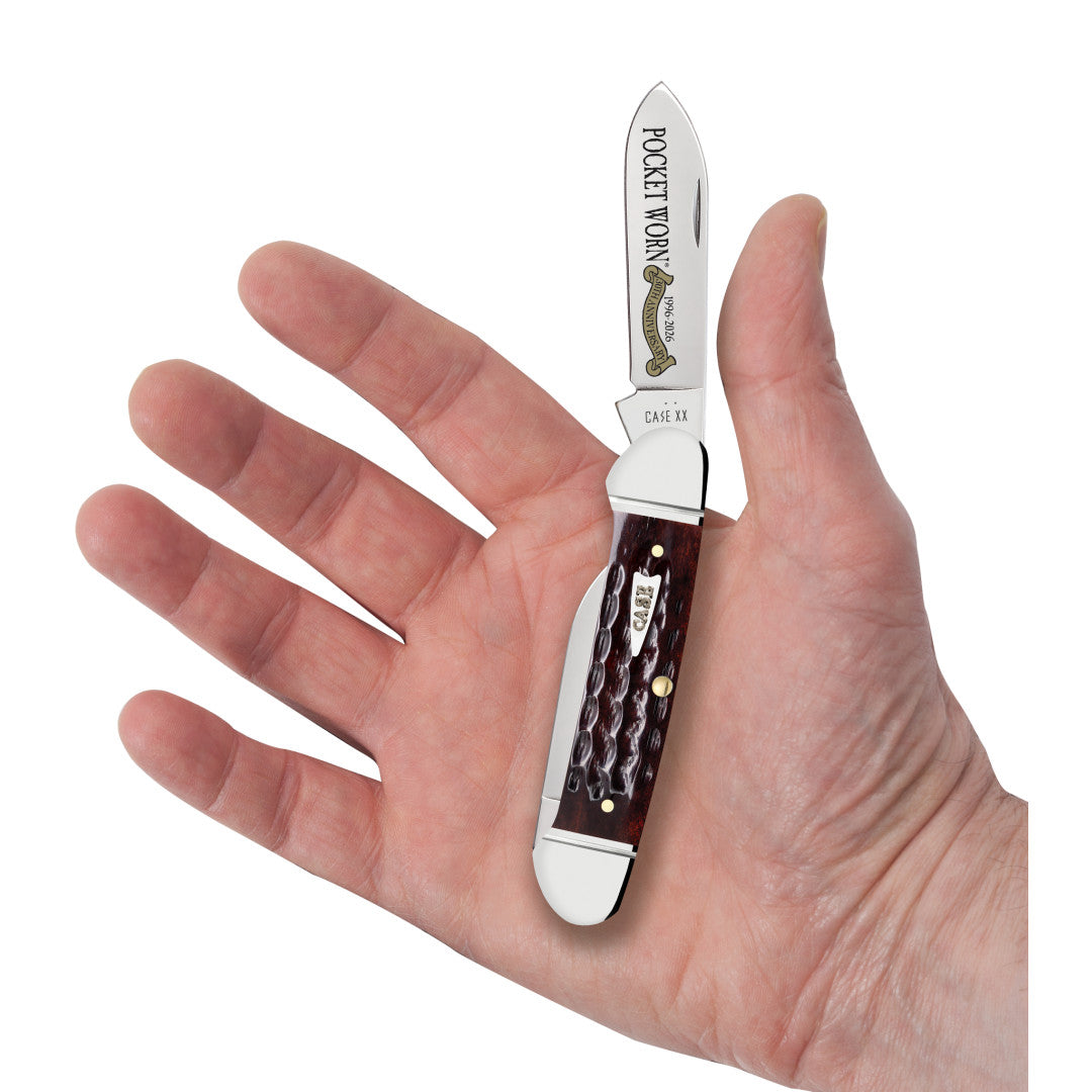 Pocket Worn® Corn Cob Jig Mahogany Bone Canoe in Hand