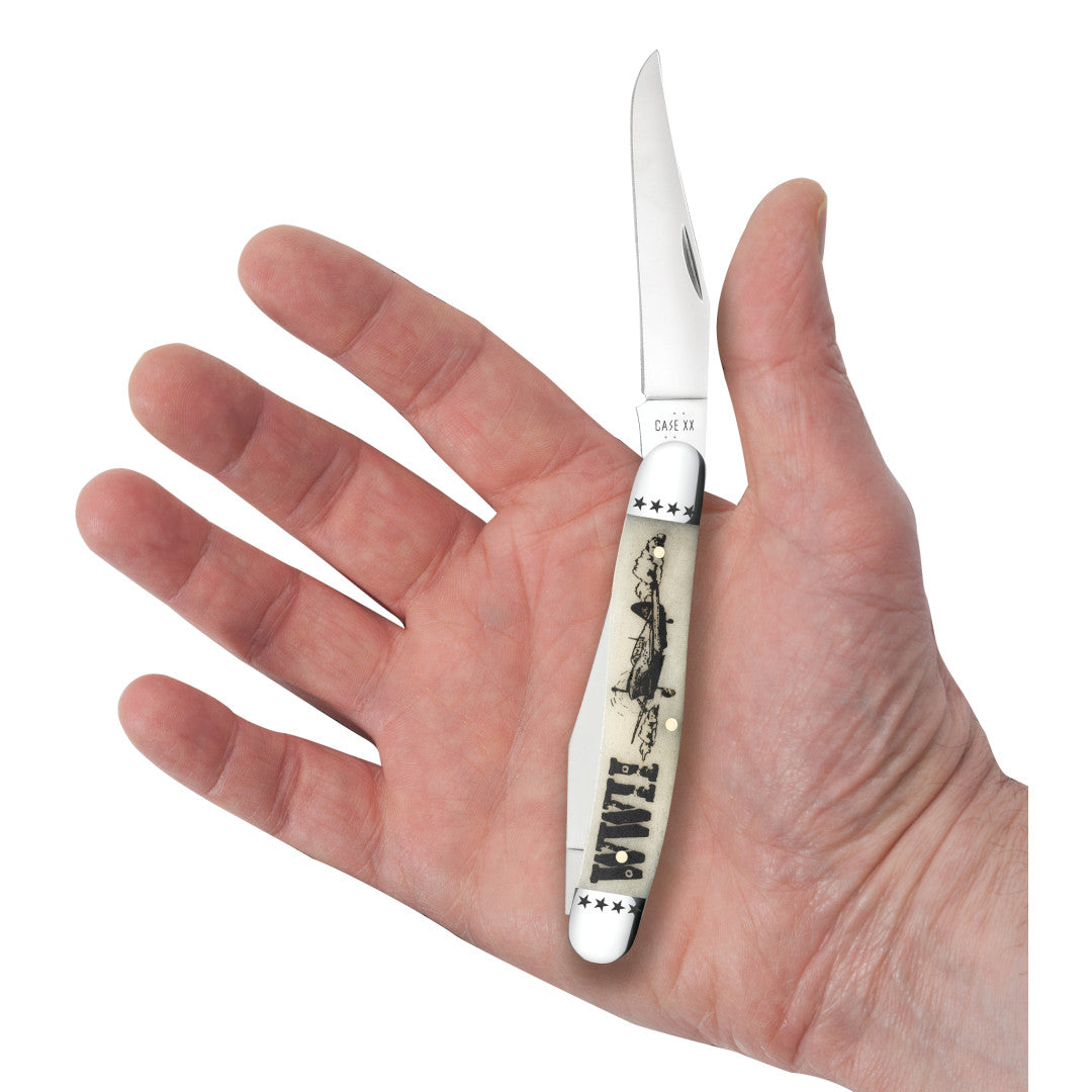 Case® | War Series WWII Embellished Smooth Natural Bone Muskrat