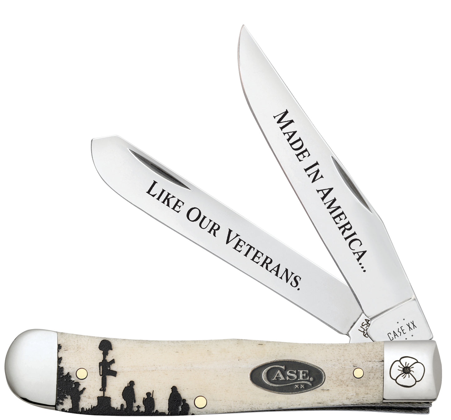 Smooth Natural Bone Trapper 2025 Veterans Gift Set Front View