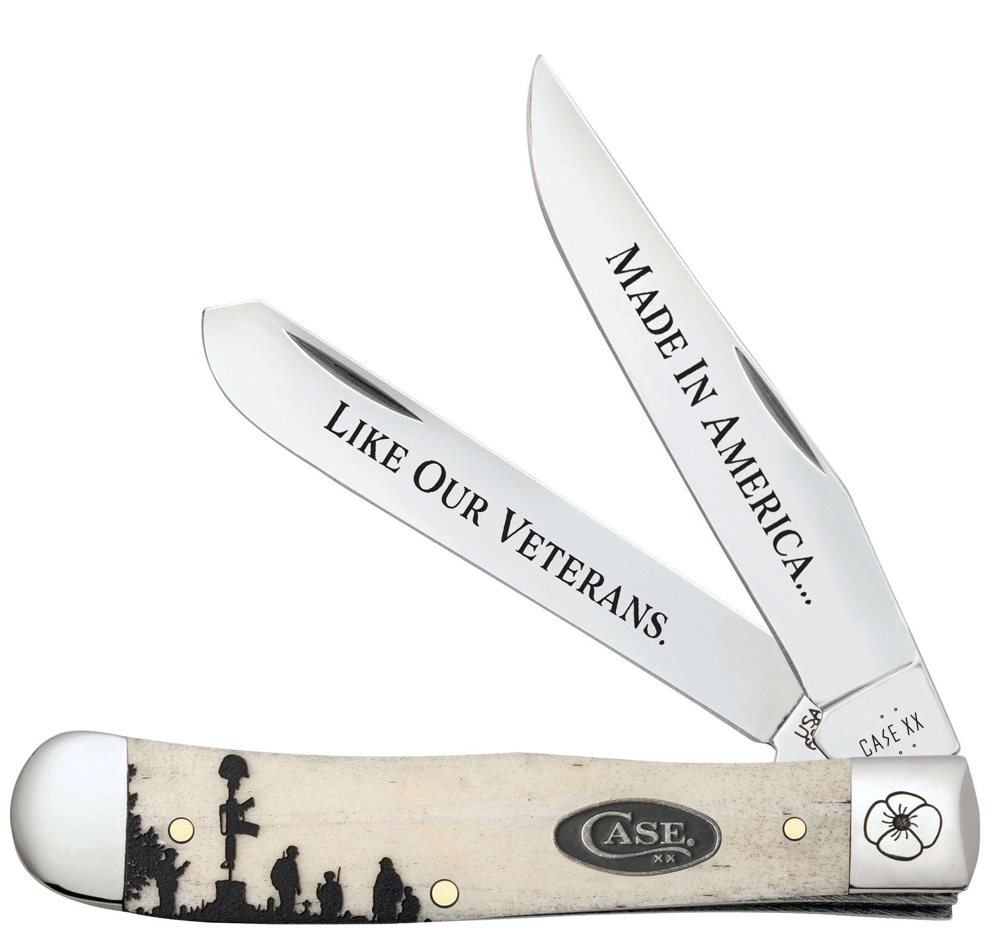 Smooth Natural Bone Trapper 2025 Veterans Gift Set Front View