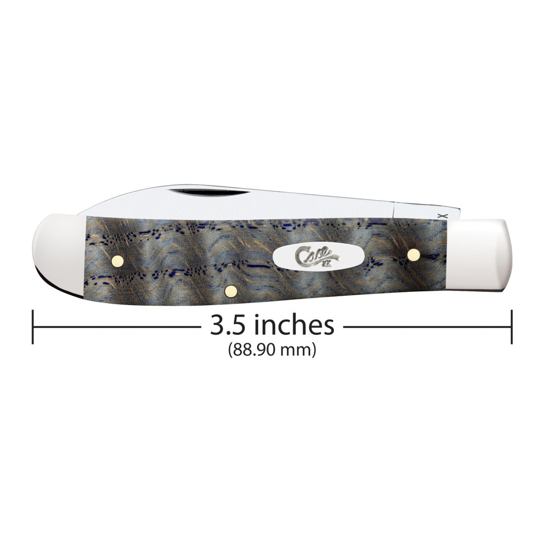 Smooth Blue Curly Oak Mini Trapper Dimensions