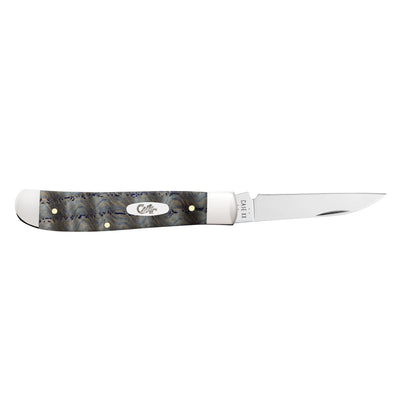 Smooth Blue Curly Oak Mini Trapper Open