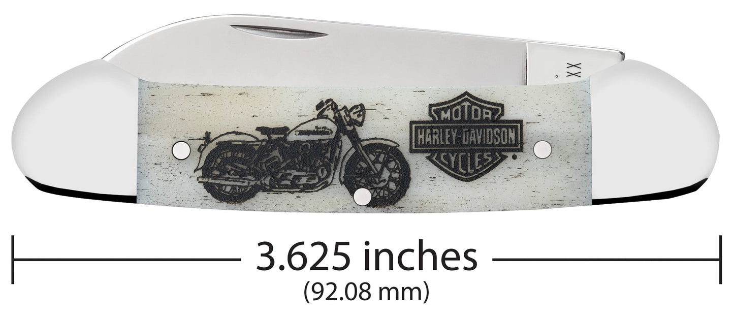 Harley Davidson® Embellished Smooth Natural Bone Canoe Dimensions