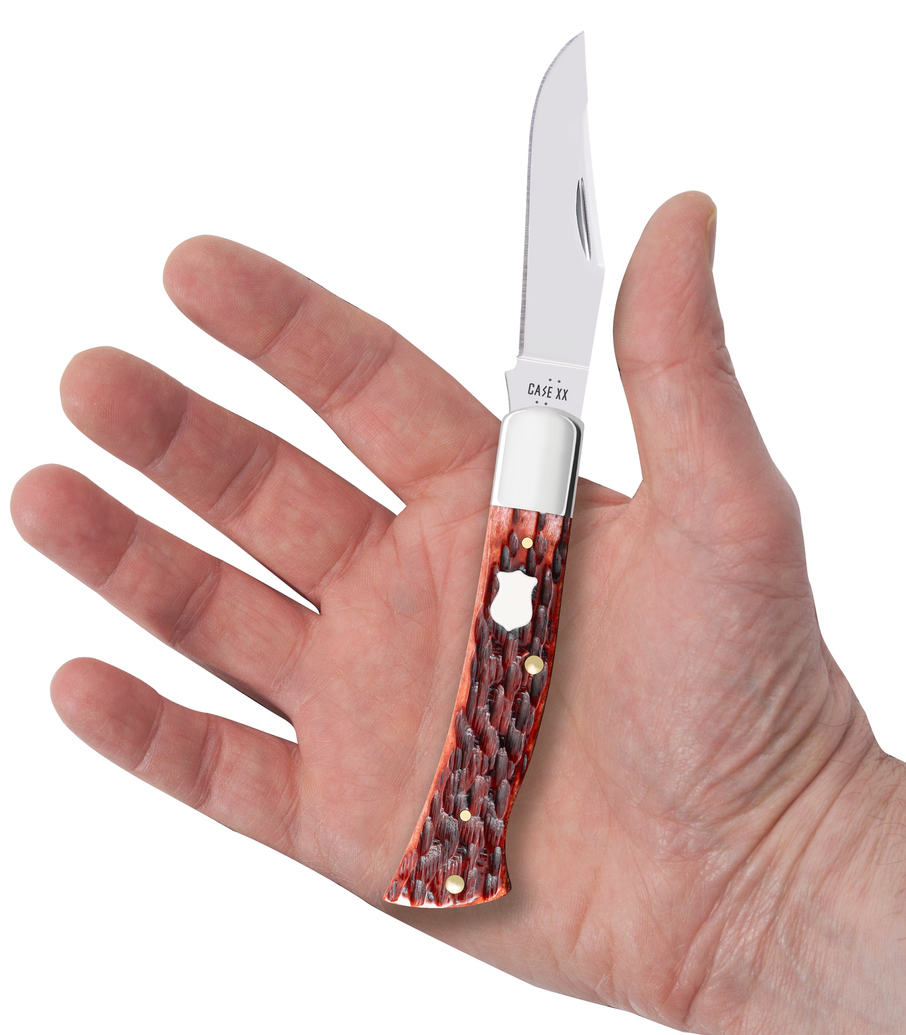 Case® | Pocket Worn Peach Seed Jig Mahogany Bone Case Axe Handle
