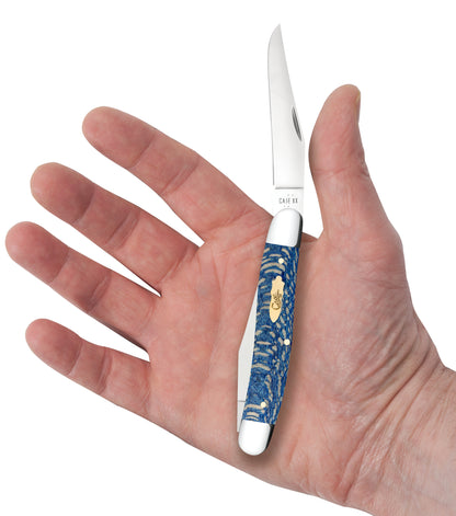 Smooth Blue Sycamore Wood Muskrat in Hand