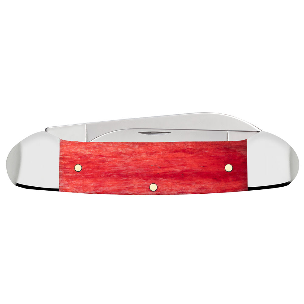Smooth Dark Red Bone Canoe with Pinched Bolsters Closed