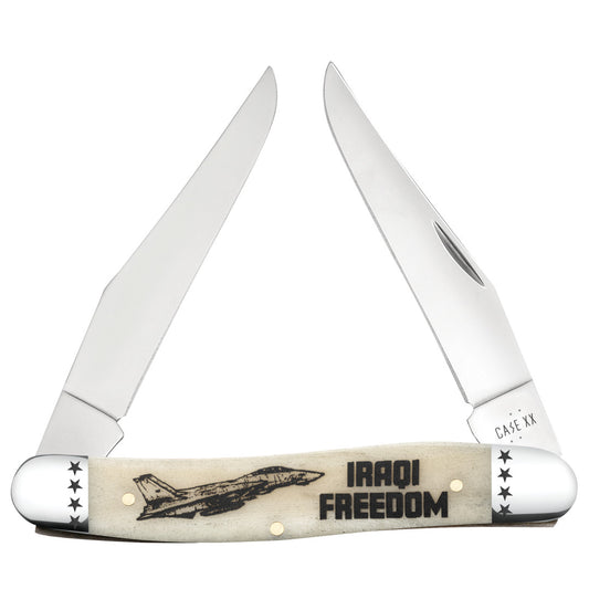 War Series - Iraqi Freedom - Smooth Natural Bone Muskrat Front View