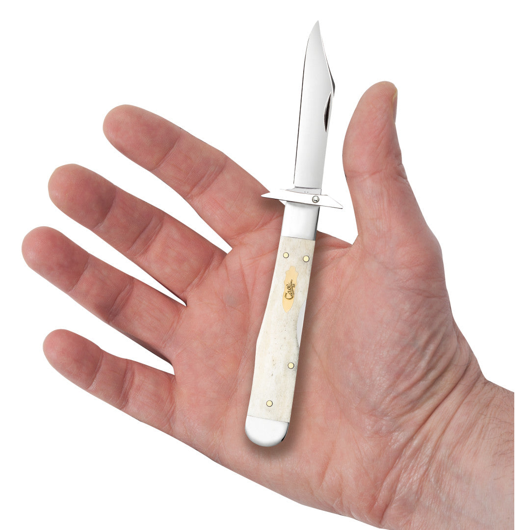 Smooth Natural Bone Cheetah® Cub - Brass Bomb Shield in Hand