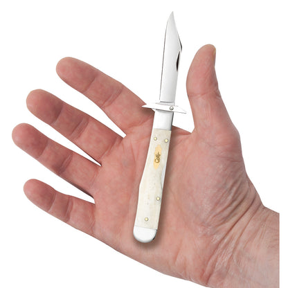 Smooth Natural Bone Cheetah® Cub - Brass Bomb Shield in Hand