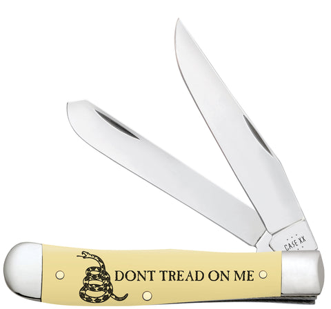 Don't Tread on Me® Embellished Smooth Yellow Synthetic Trapper Front View