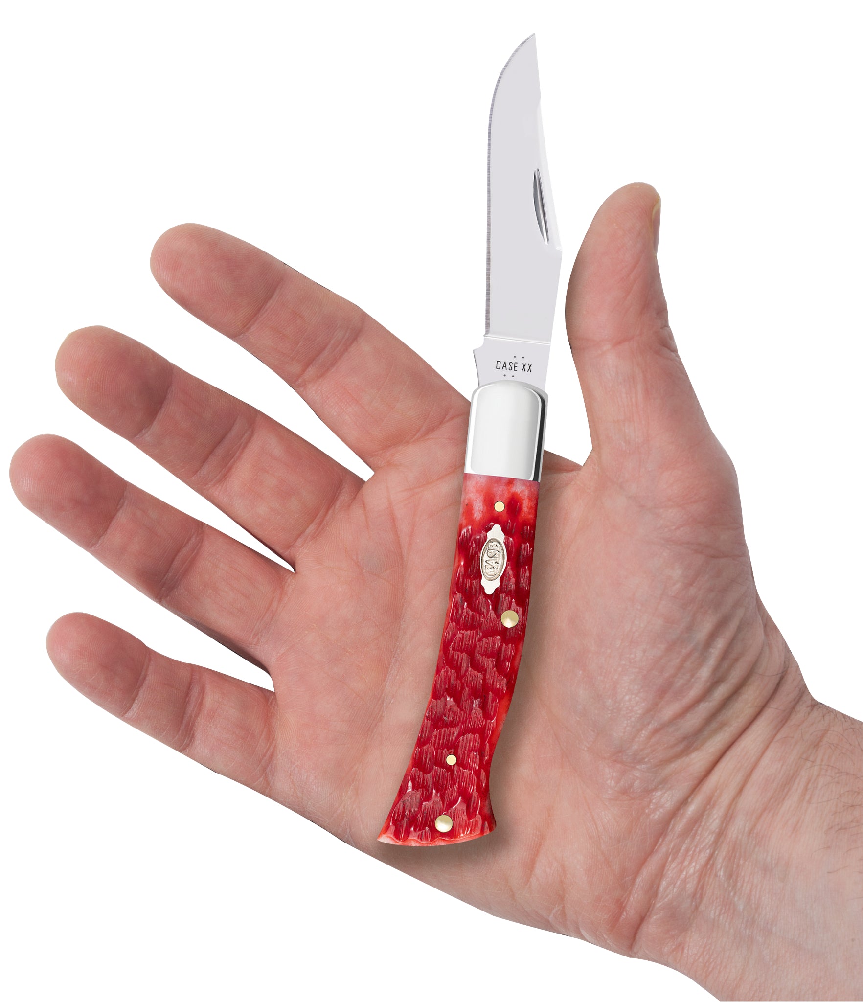 Case® | Peach Seed Jigged Dark Red Bone CS Case Axe Handle
