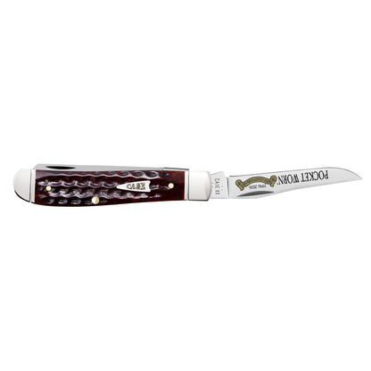 Pocket Worn® Corn Cob Jig Mahogany Bone Mini Trapper Open