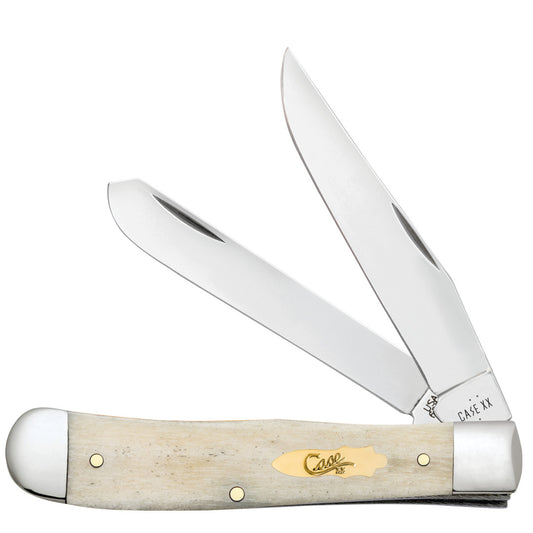 Smooth Natural Bone Trapper - Brass Bomb Shield Front View