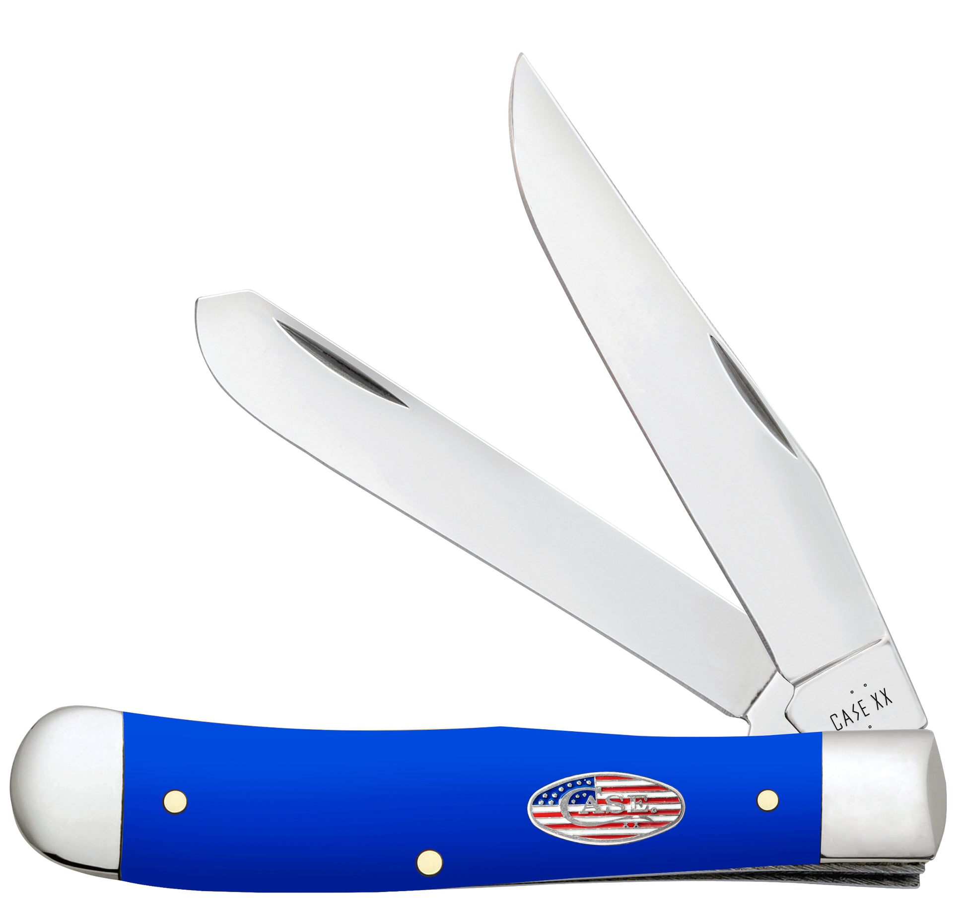 Royal Blue Synthetic Smooth Trapper Front View