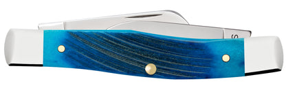Sawcut Jigged Caribbean Blue Bone Medium Stockman '032 Closed