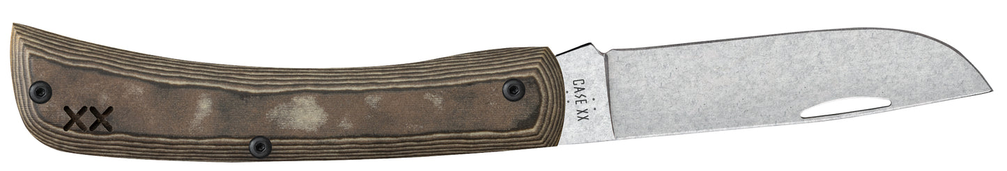 CROSSROADS SERIES - Black & Tan Richlite w/ Black G-10 - Smooth Sod Buster® Jr (XR10137 S35VN) Open