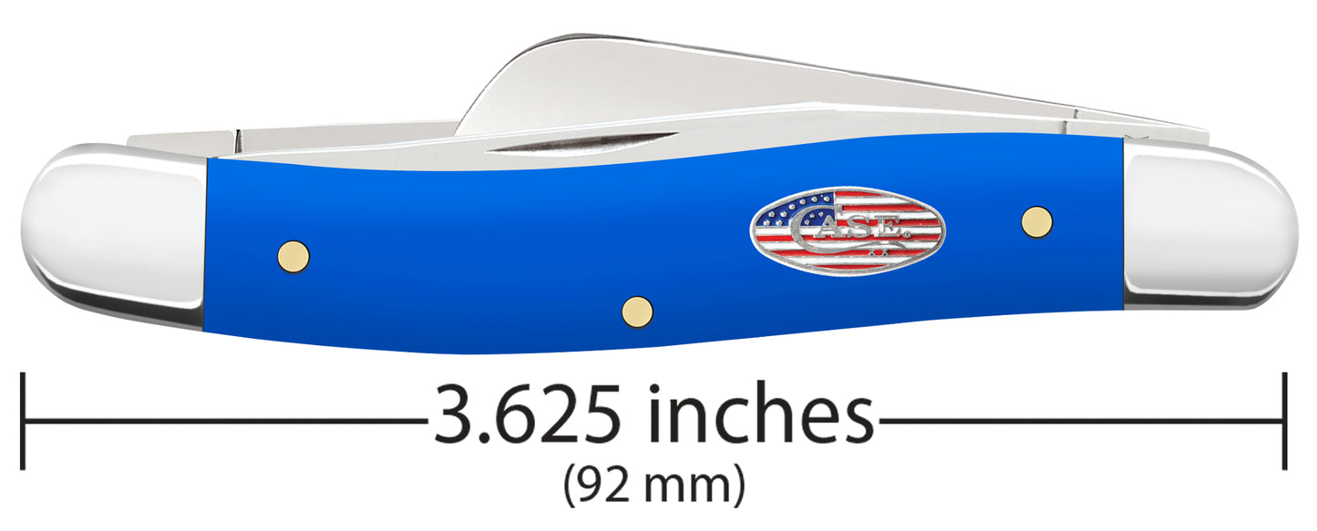 Royal Blue Synthetic Smooth Medium Stockman Dimensions