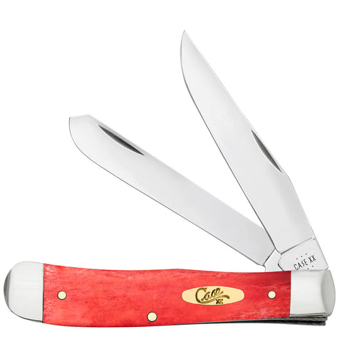 Smooth Dark Red Bone Trapper with Pinched Bolsters front view