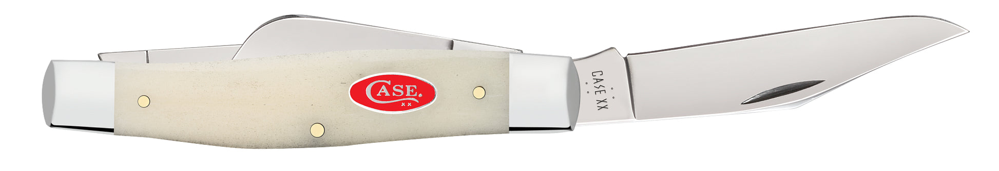 Smooth Natural Bone Large Stockman Open