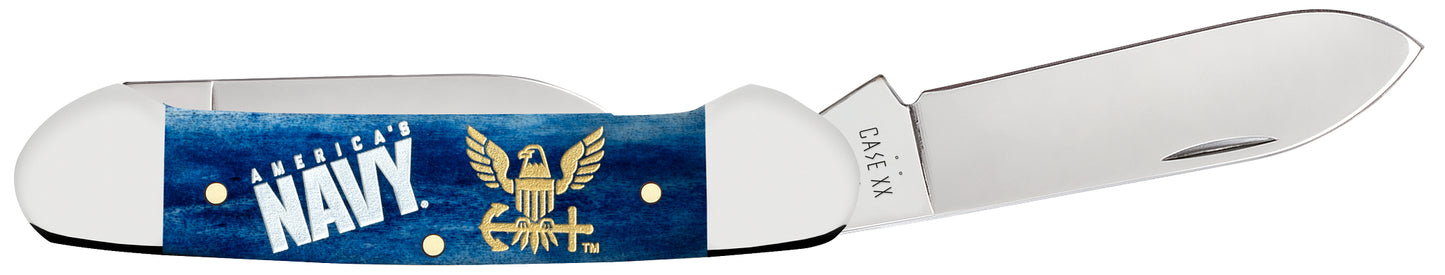 US Navy® Embellished  Smooth Navy Blue Bone Canoe Open