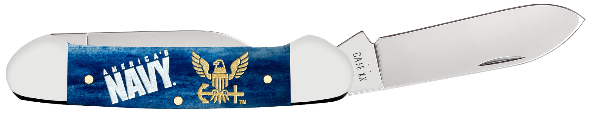 US Navy® Embellished  Smooth Navy Blue Bone Canoe Open