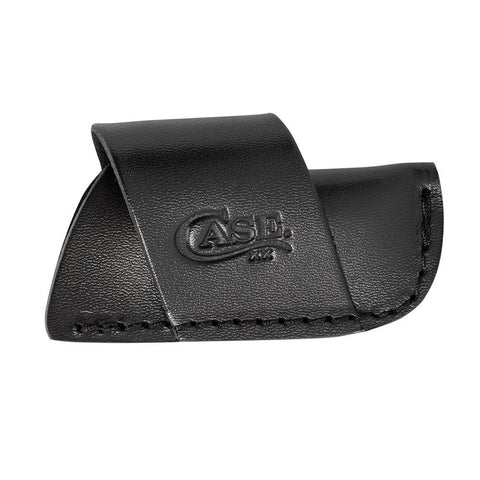 Front view of the Black Medium Leather Side-Draw Belt Sheath