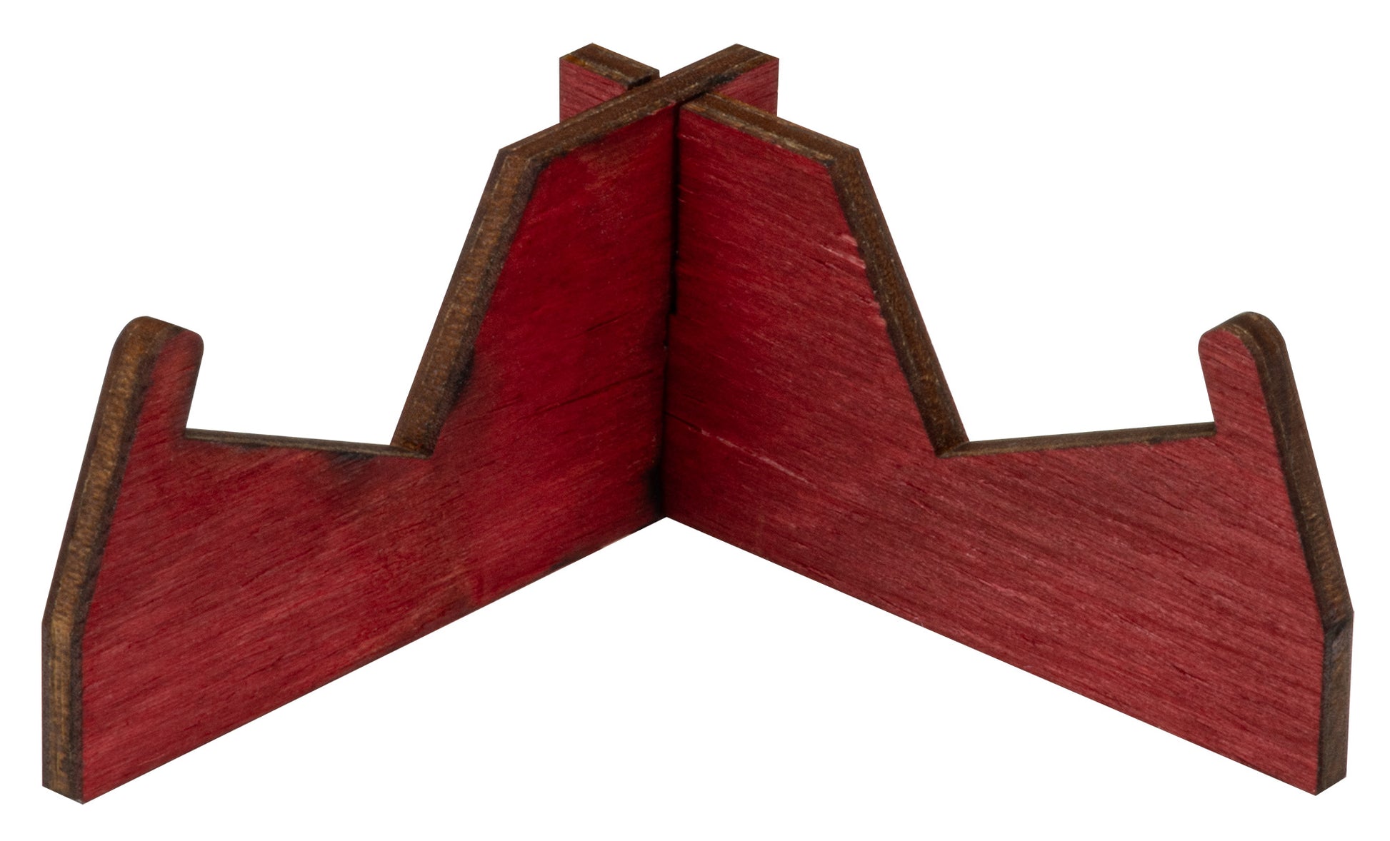 Back shot of CCC® Red Wooden Knife Stands
