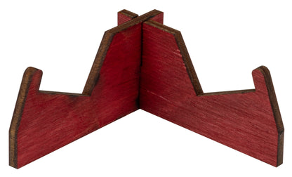 Back shot of CCC® Red Wooden Knife Stands
