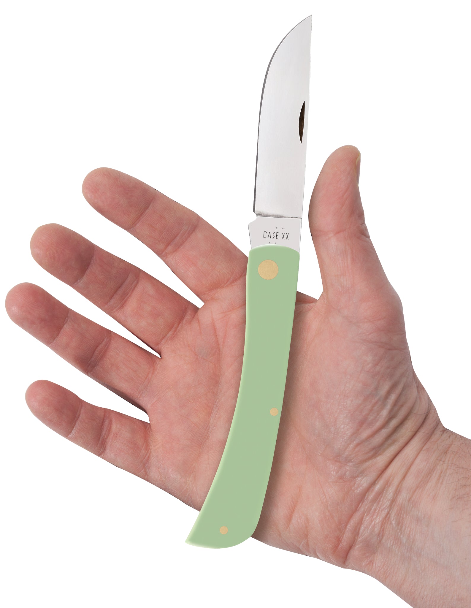 SOMÈS SADDLE オリーブグリーン ノートパッド Case® | Smooth Mint Green Synthetic Sod Buster® – caseknives.com