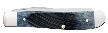 Sawcut Jigged Gray Bone Mini Trapper Closed