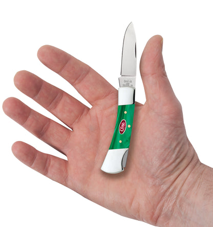 Smooth Green Pearl Kirinite® Lockback In Hand