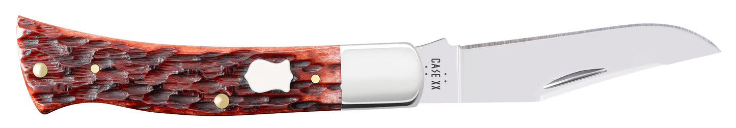 Pocket Worn Peach Seed Jig Mahogany Bone Case Axe Handle Open